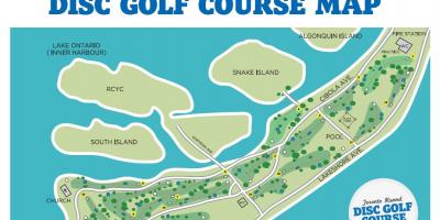 Mapa de Toronto Islands campos de golf Toronto