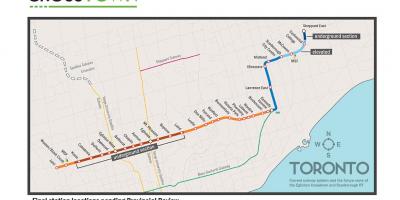 Mapa de Toronto liña de metro 5 Eglinton