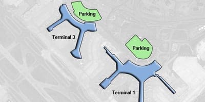 Mapa de Toronto Pearson aeroporto Canadá