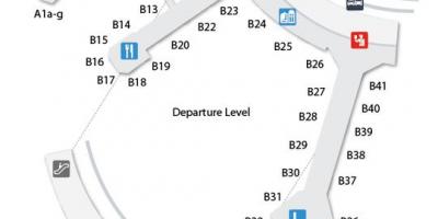 Mapa de Toronto Pearson aeroporto de chegada terminal de nivel 3