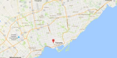 Mapa de Trindade–Bellwoods provincia Toronto