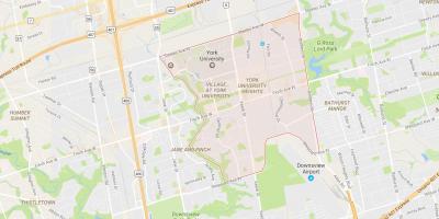 Mapa da Universidade de York Alturas barrio Toronto