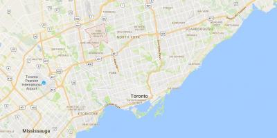 Mapa da Universidade de York Alturas provincia Toronto