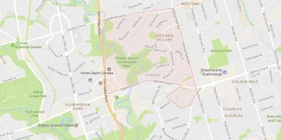 Mapa de Victoria Aldea barrio Toronto