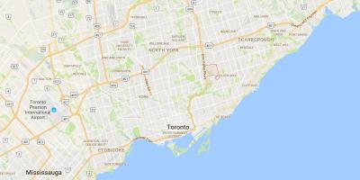 Mapa de Victoria Aldea provincia Toronto