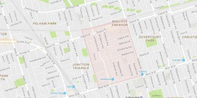 Mapa de Wallace Emerson barrio Toronto