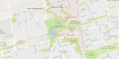 Mapa de Westminster–Branson barrio Toronto