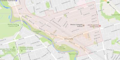 Mapa de Weston barrio Toronto