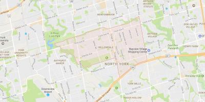 Mapa de Willowdale barrio Toronto