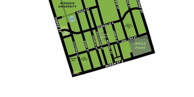 Mapa do Xardín da Provincia visión xeral Toronto