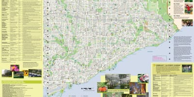 Mapa de xardíns Toronto leste