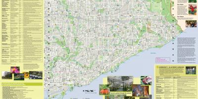 Mapa de xardíns Toronto leste