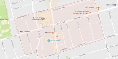 Mapa de Yonge e Eglinton barrio Toronto