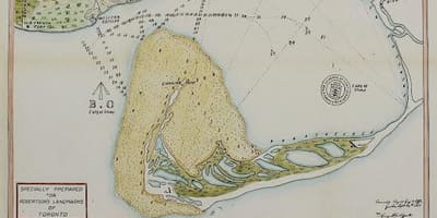 Mapa de York Toronto 1787-1884 cartoony versión